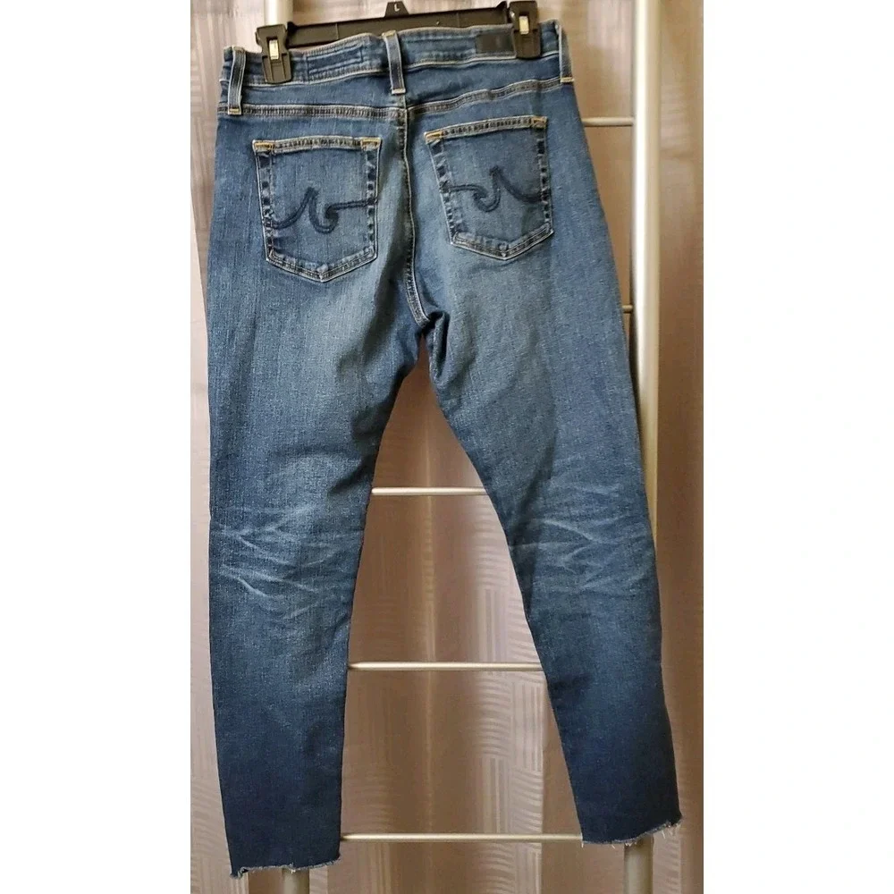 AG Adriano Goldschmied Jeans Womens 29R The‎ Farrah Skinny Ankle Raw Hem Hi-Rise